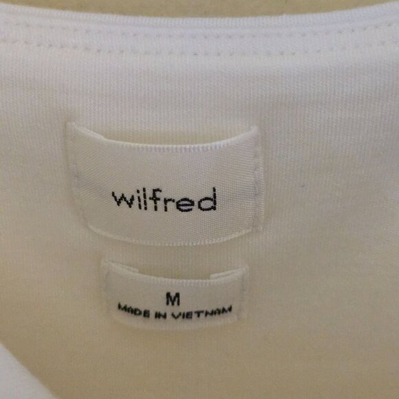 Aritzia Wilfred NWT Saturn Maxi Dress High Low Wrap Tie Waist Light Birch Size M - Picture 7 of 8